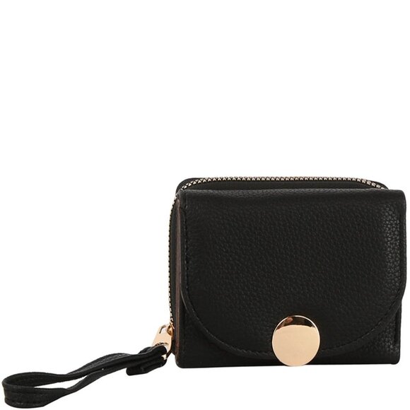 DIONA J WOMEN FASHION SMOOTH SOLID HAND STRAP ZIPPER WALLET COLOR TAN - Picture 3 of 3